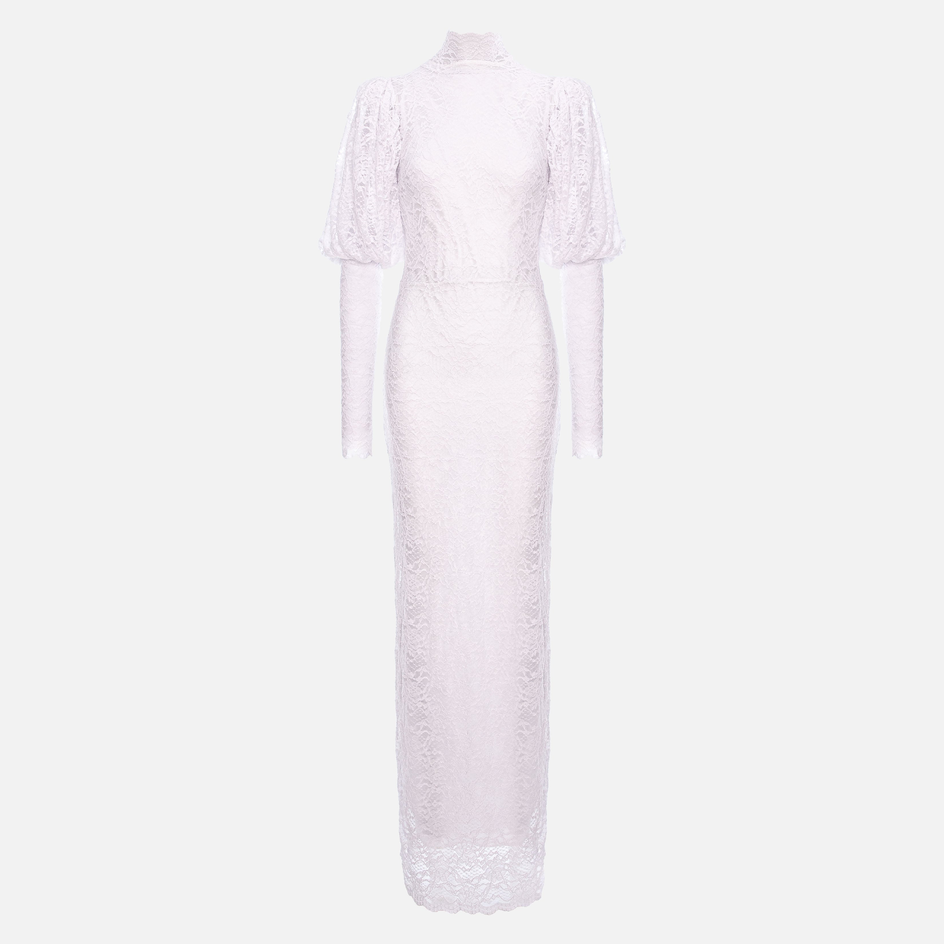 WHITE LACE LONG DRESS