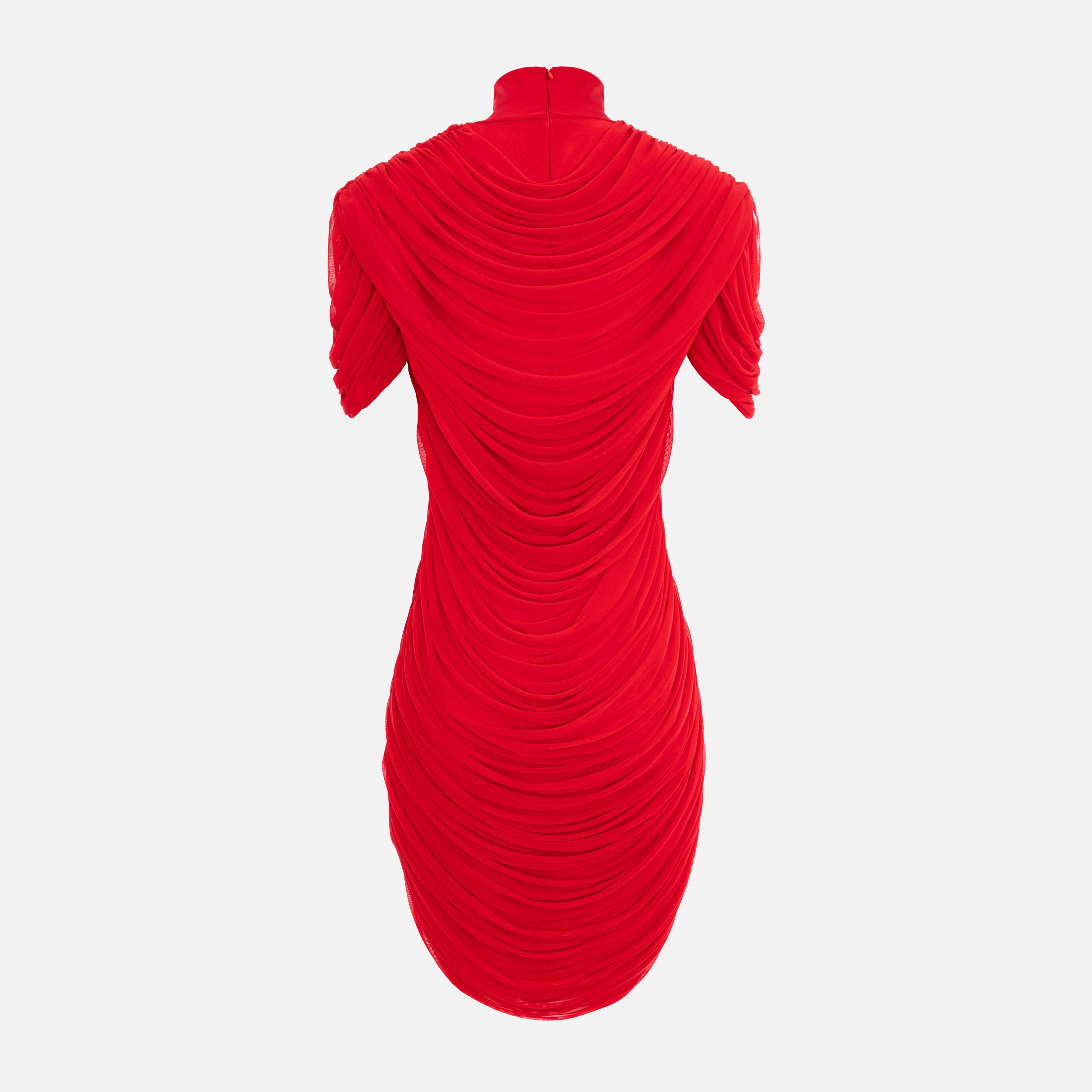 MINI DRESS WITH COLLAR AND RUFFLES