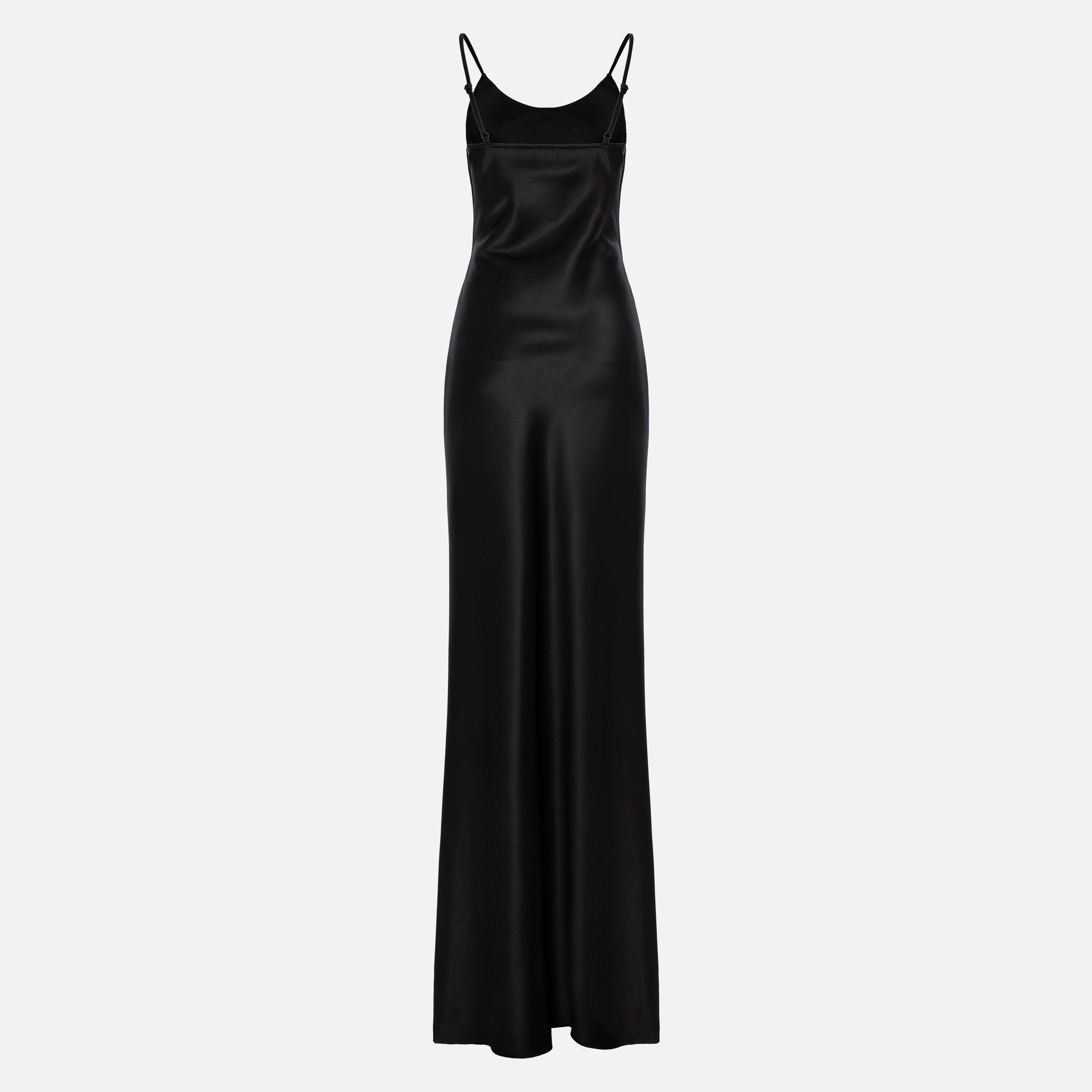 BLACK SILK LONG DRESS