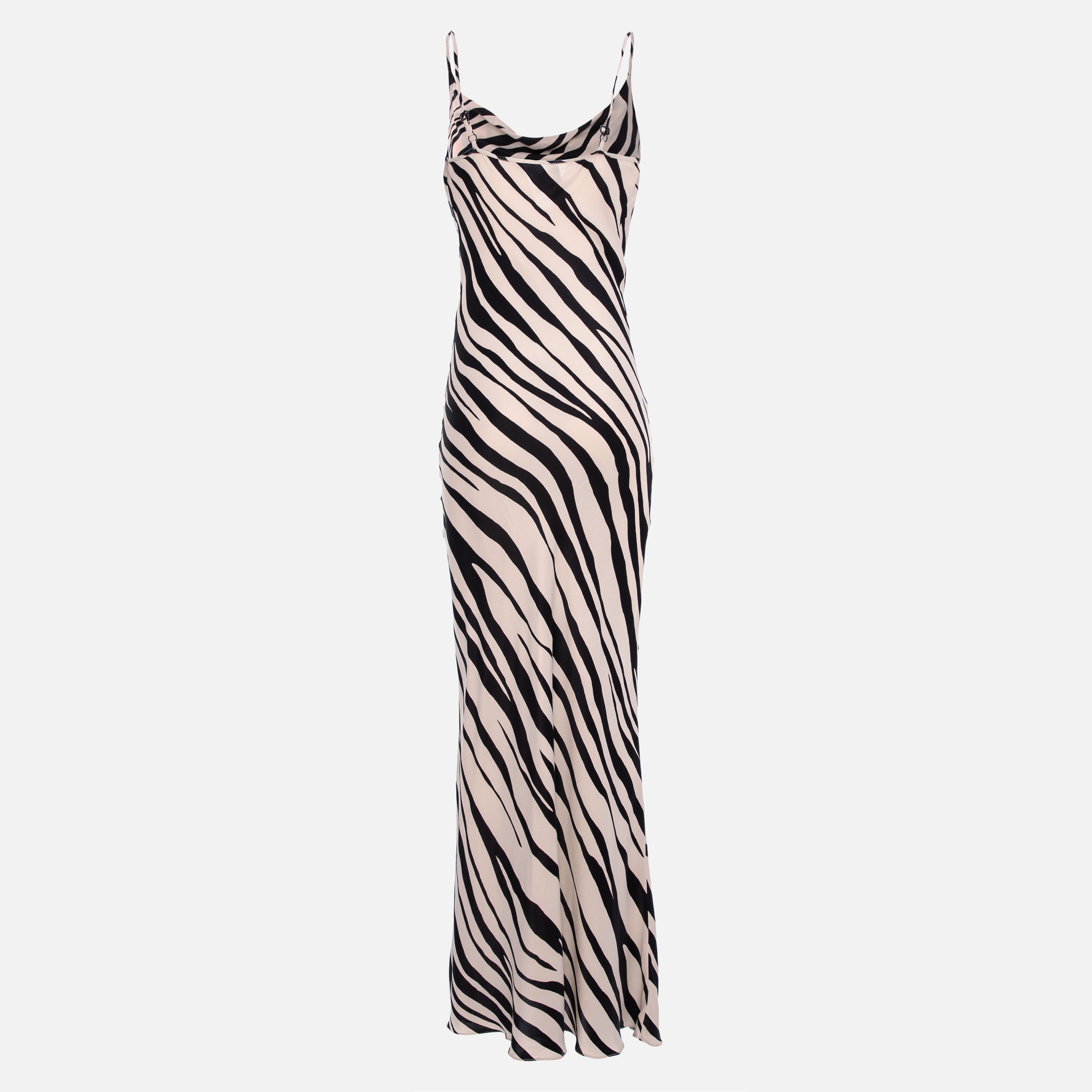 ZEBRA SILK MIDI DRESS