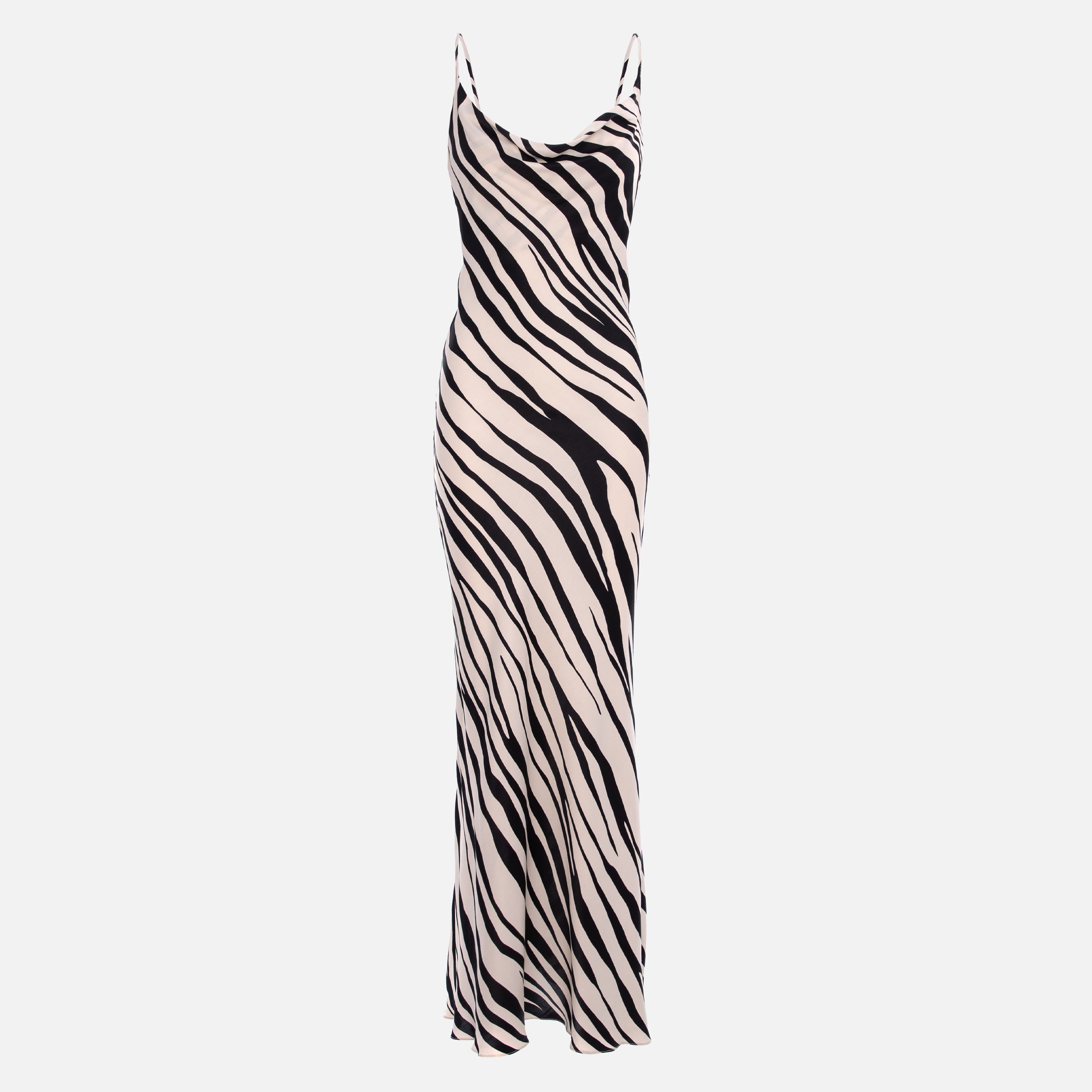 ZEBRA SILK MIDI DRESS