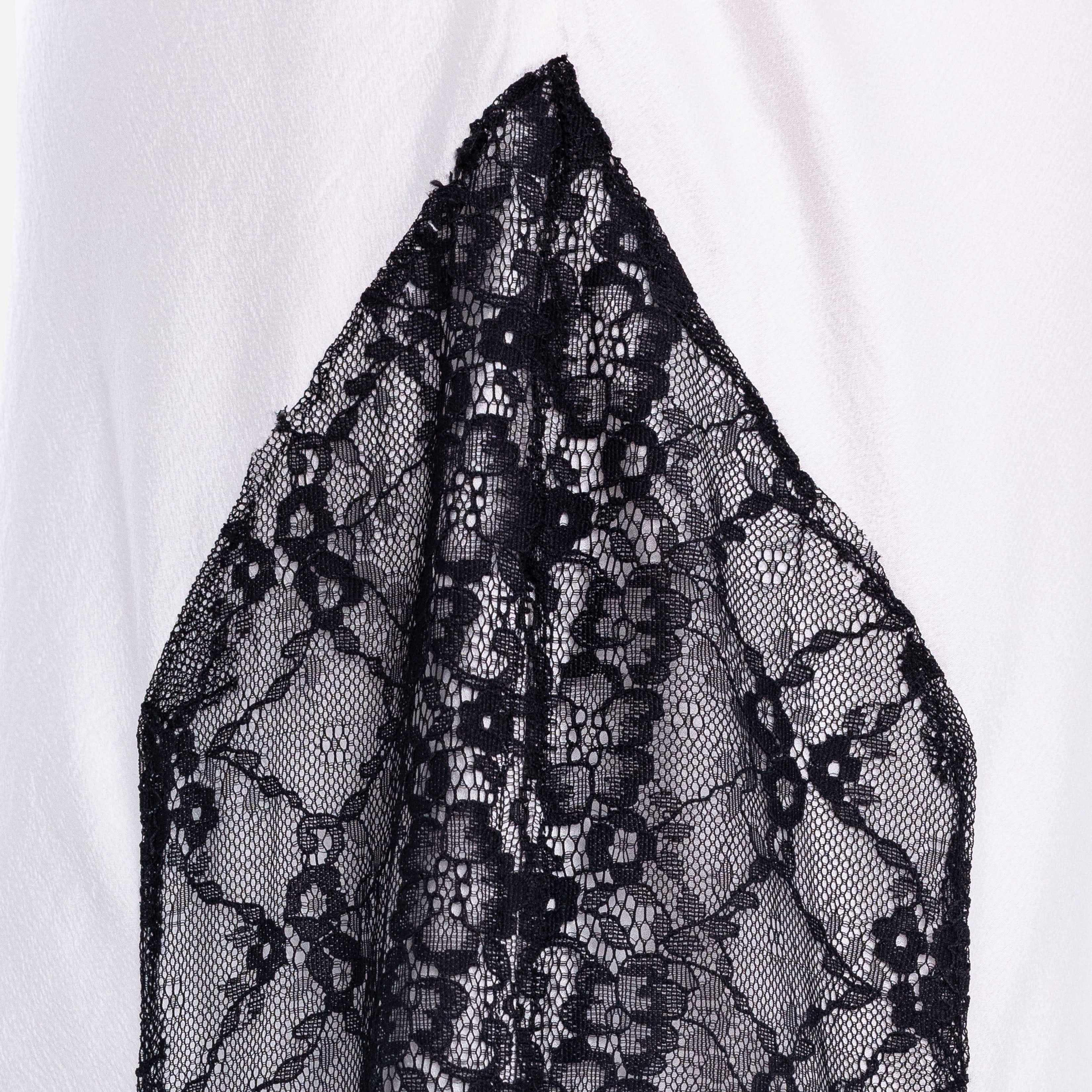 LONG SILK DRESS WITH LACE