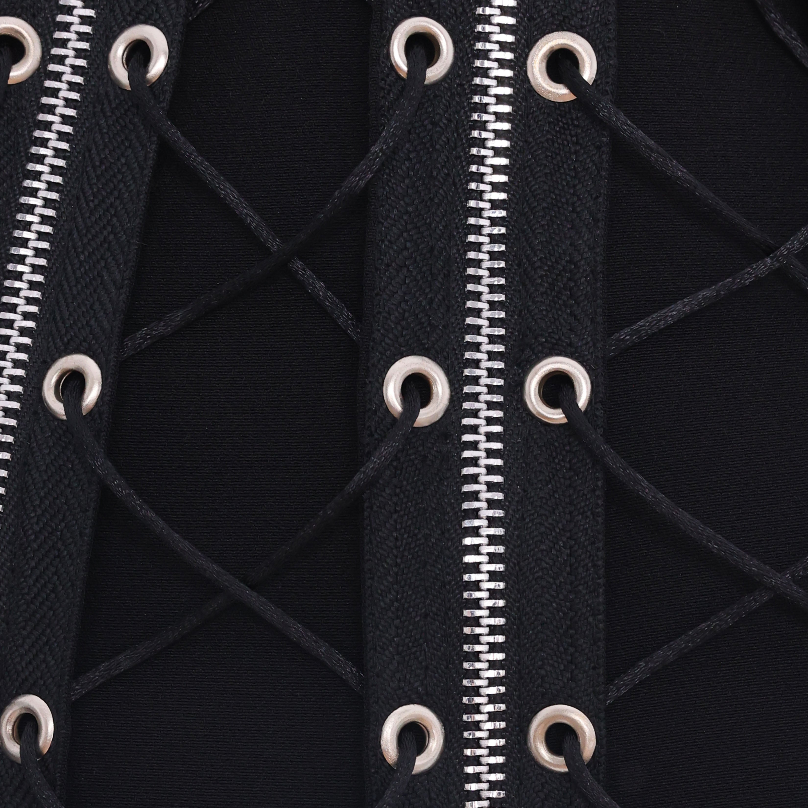 ASYMMETRICAL MIDI SKIRT WITH LACES