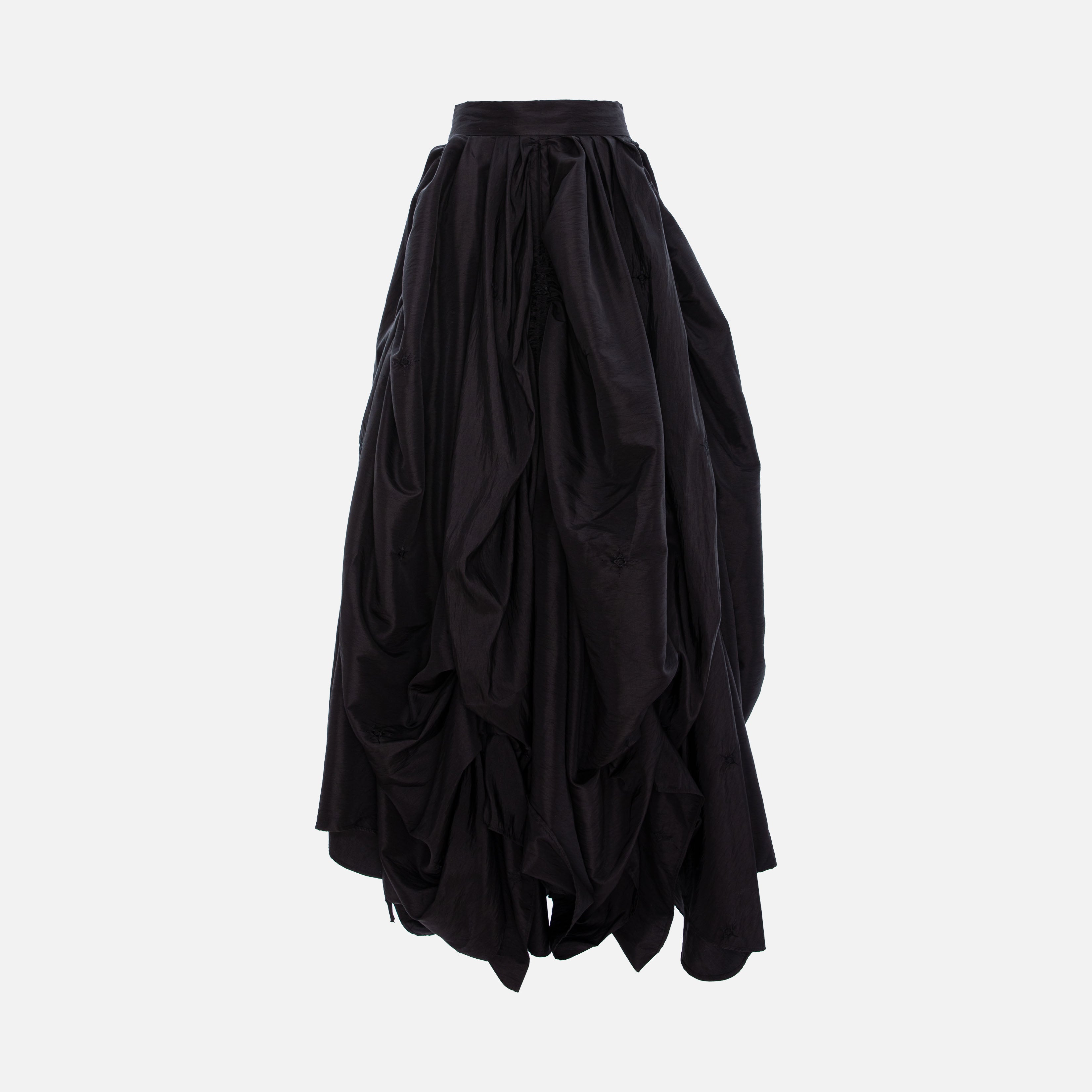 ASSYMETRICAL TAFFETA LONG SKIRT