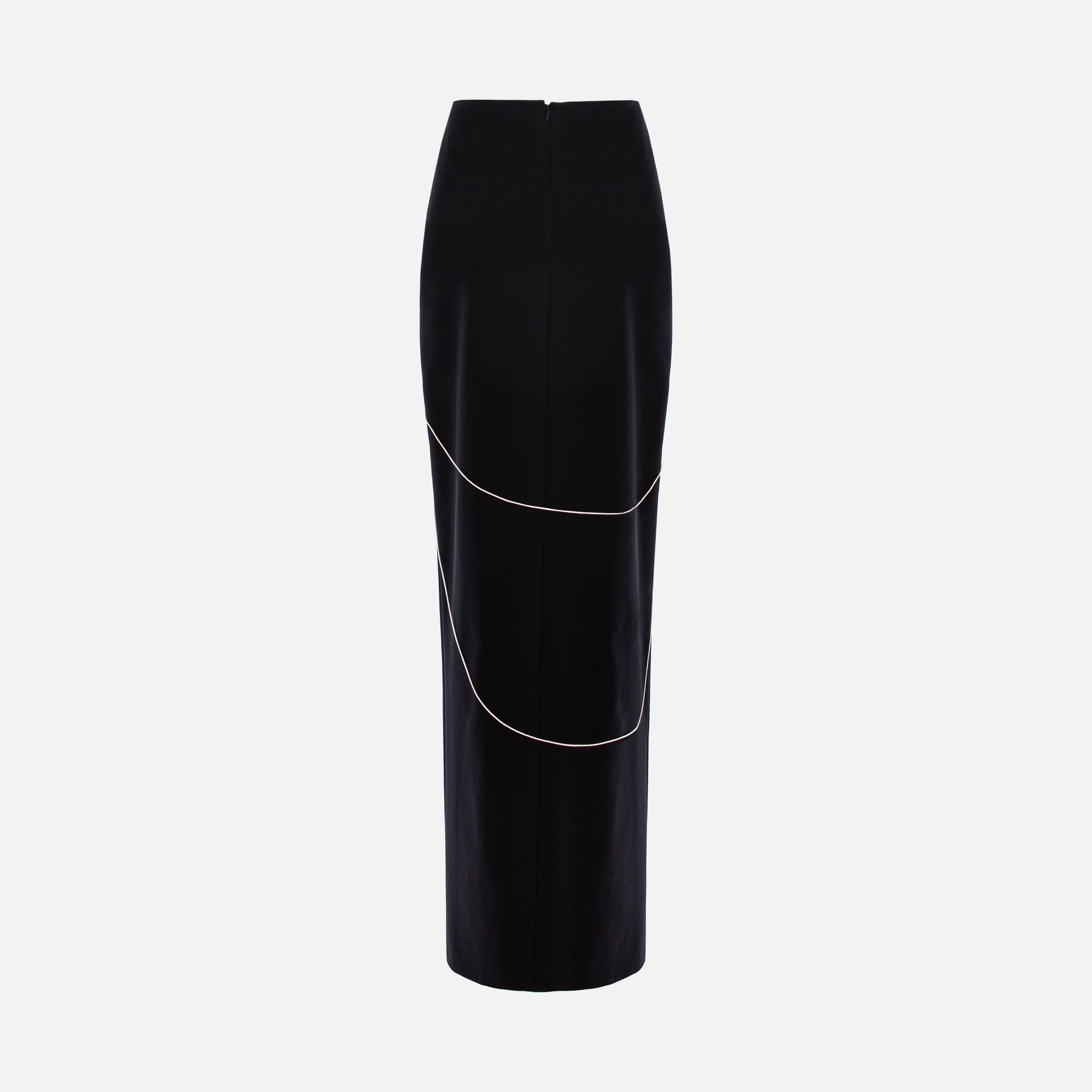 LONG STRAIGHT SKIRT WITH HAND-STITCHED DETAILS