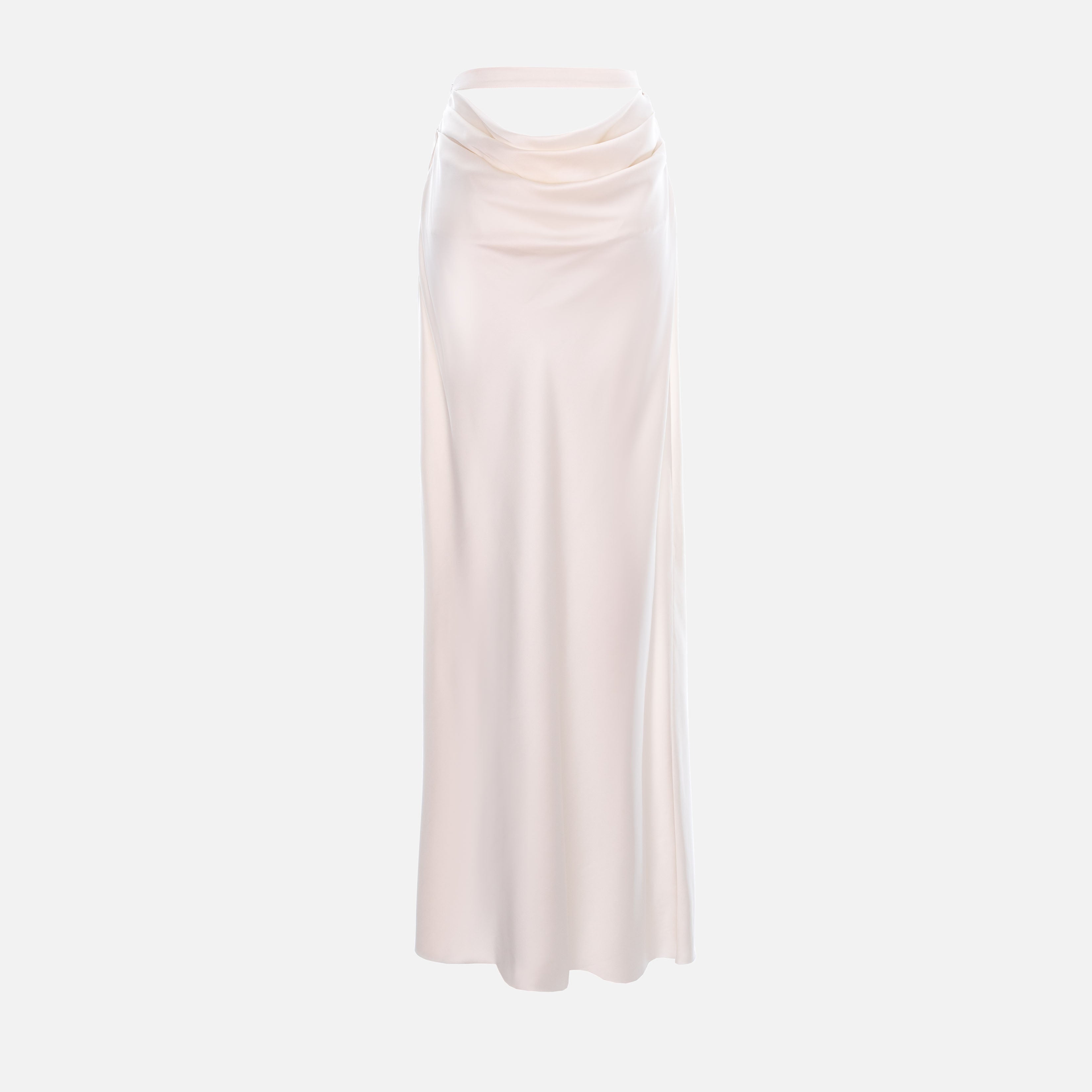 IVORY SILK MAXI SKIRT