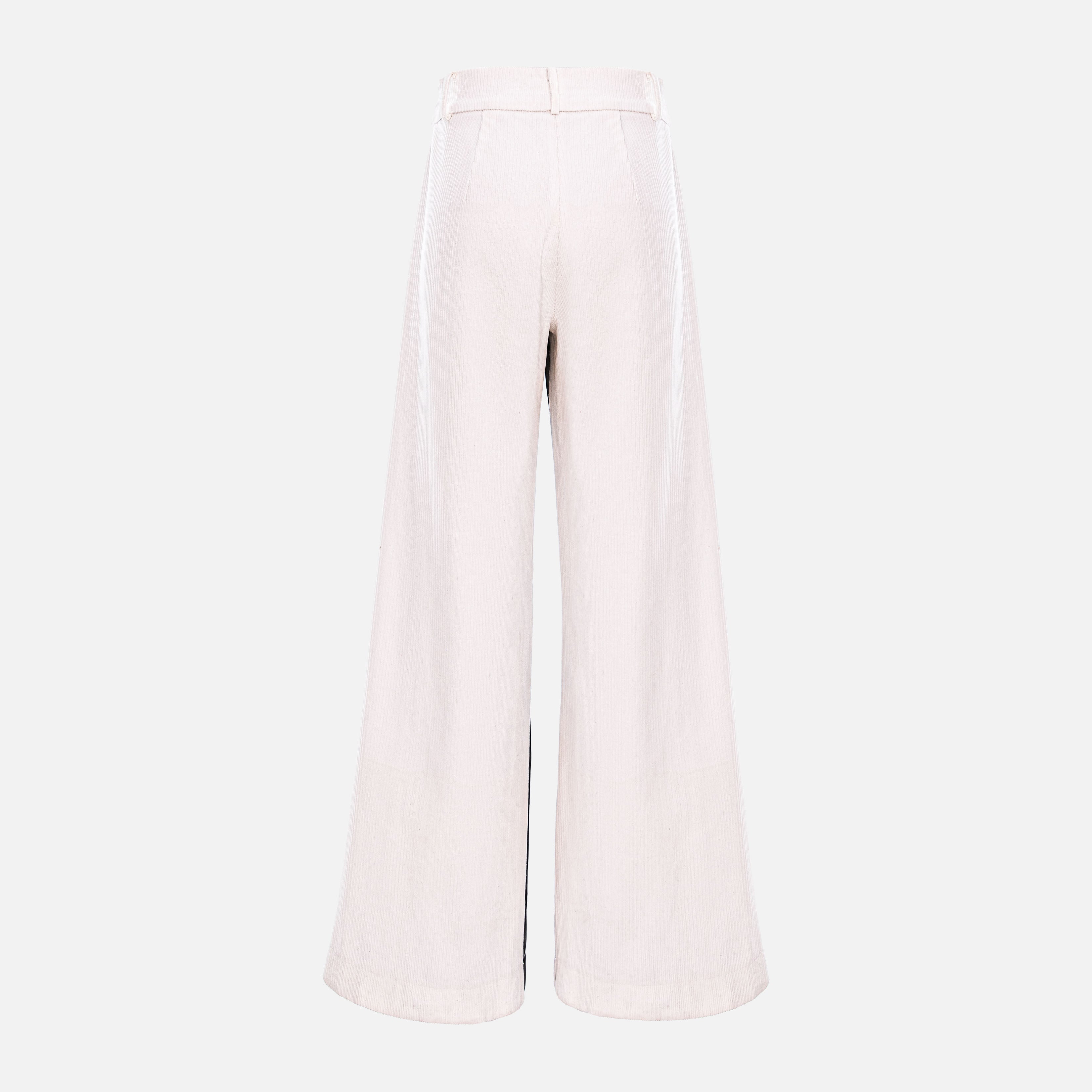VELVET TROUSERS WITH SILK TULLE
