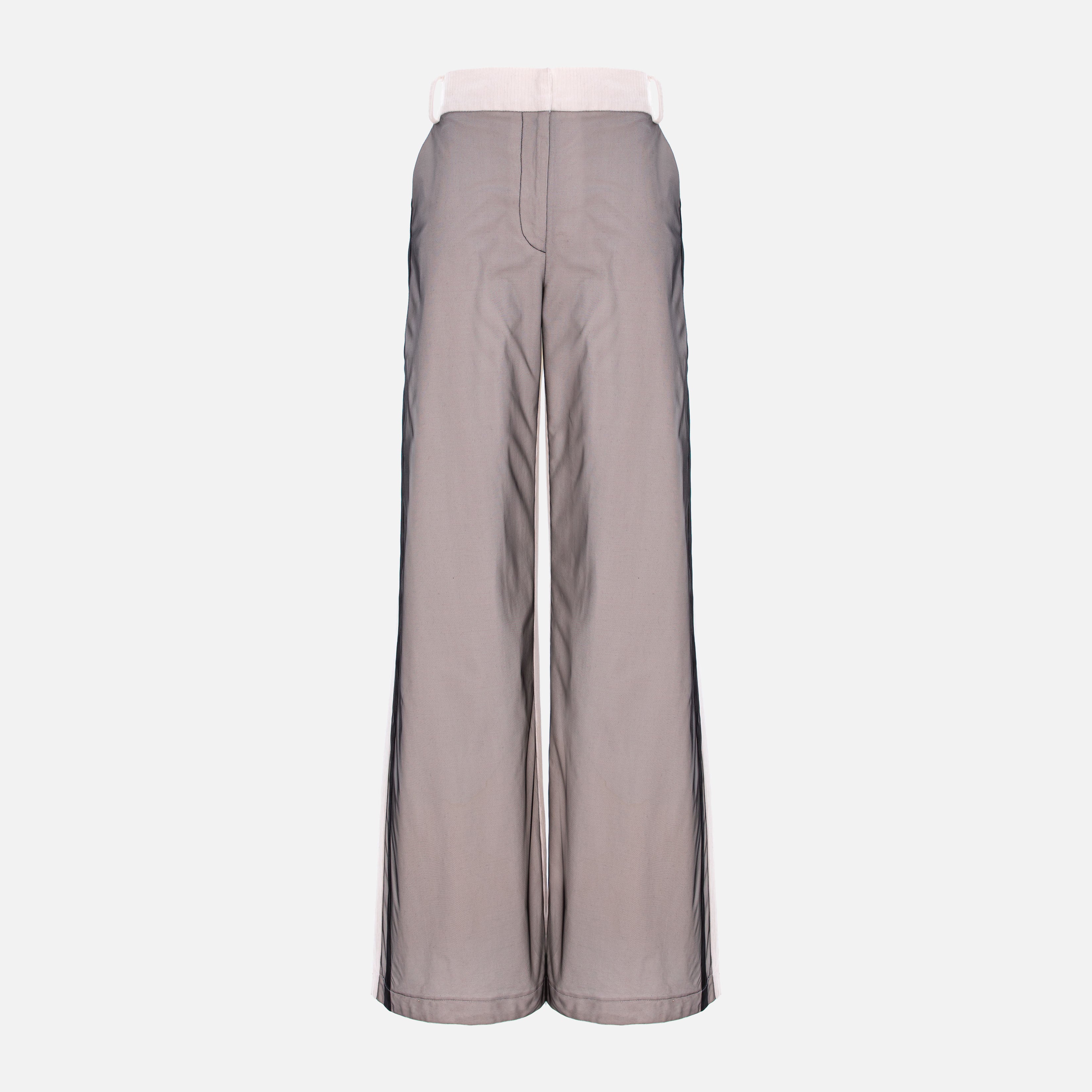 VELVET TROUSERS WITH SILK TULLE