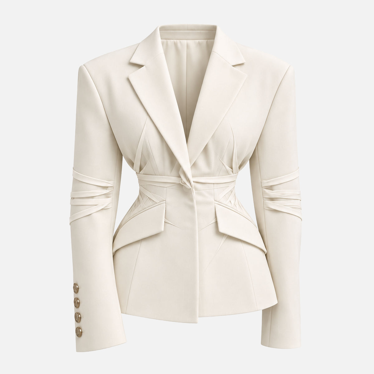 STRUCTURED SILK BLAZER
