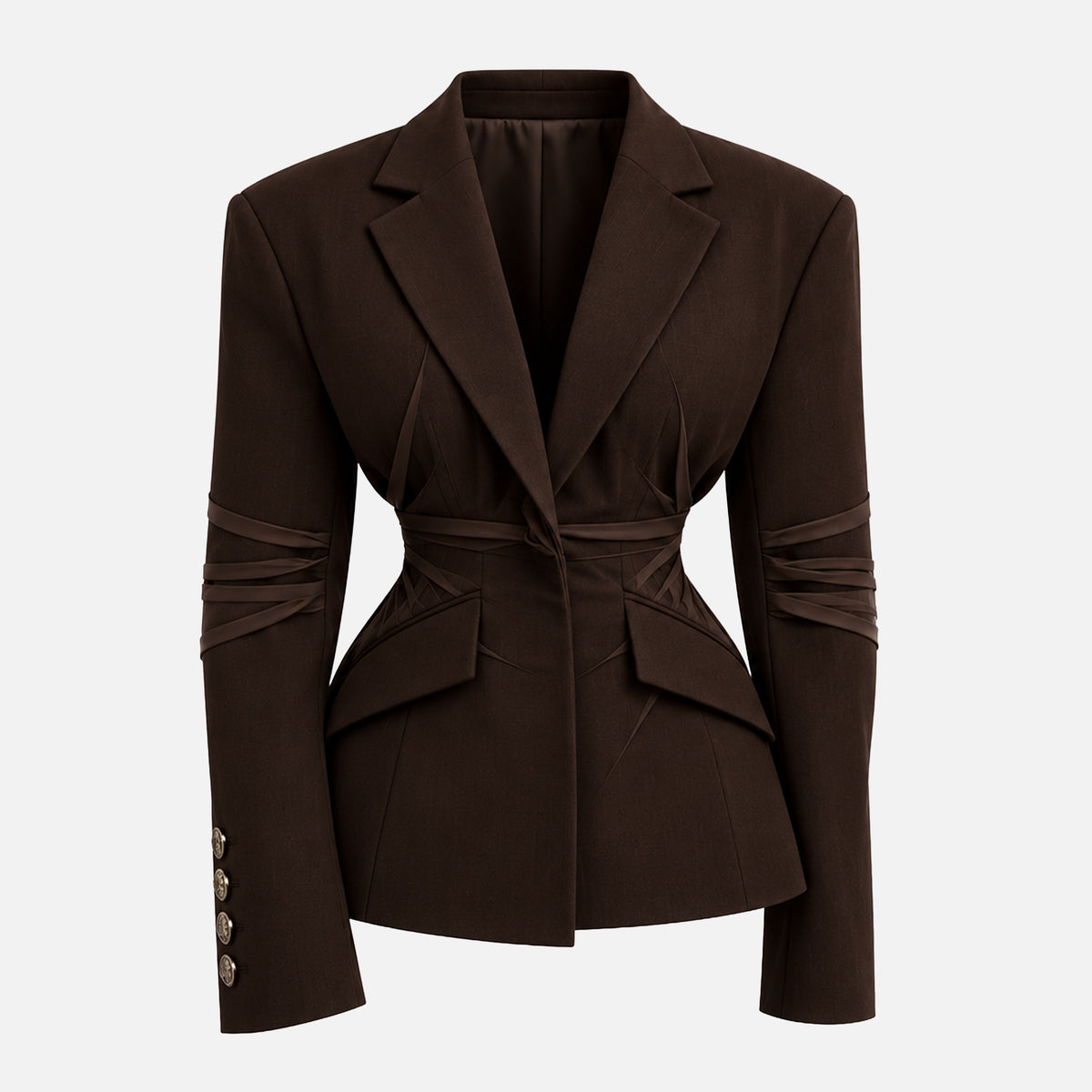STRUCTURED SILK BLAZER