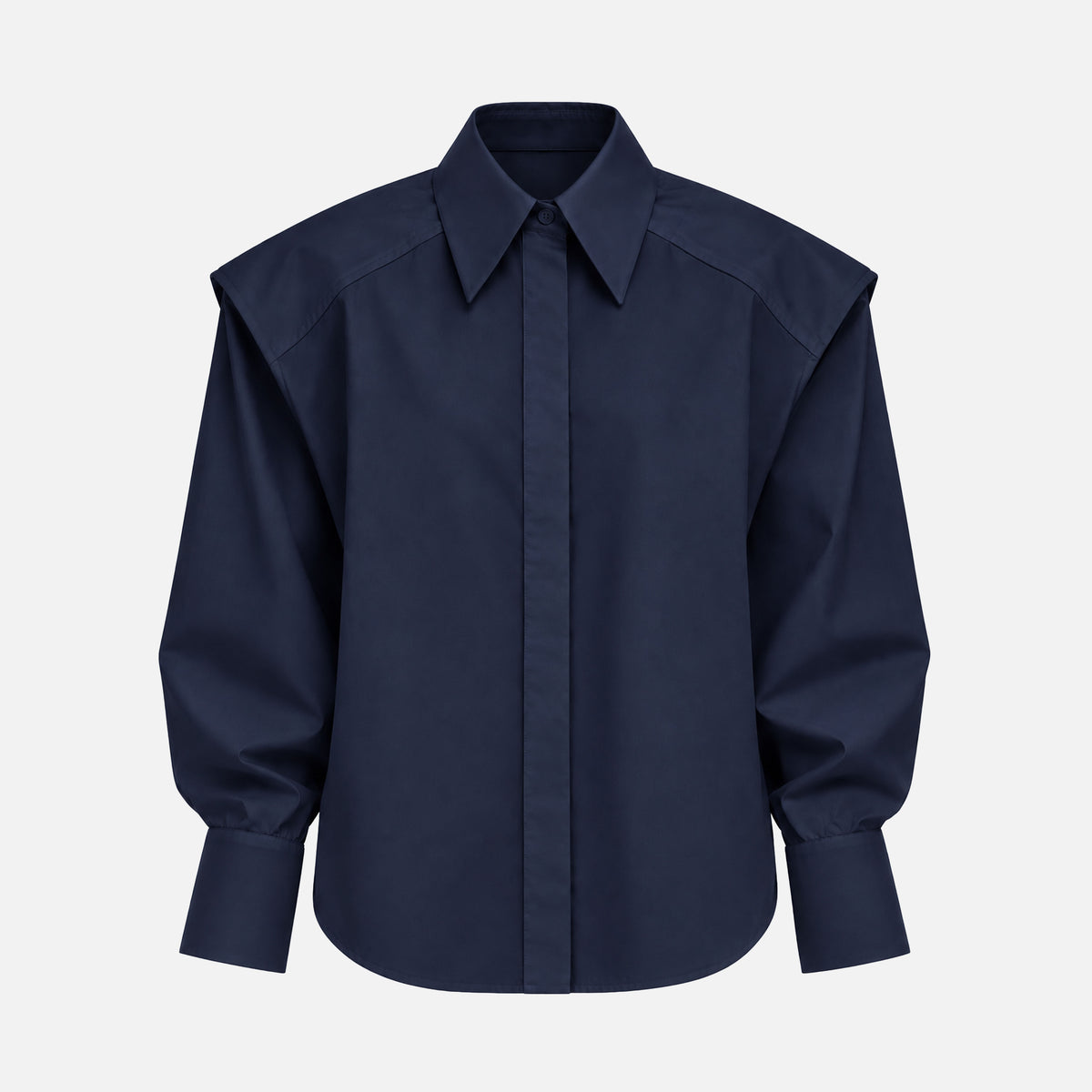 PREMIUM POPLIN SHIRT WITH OVERSIZED SHOULDERS
