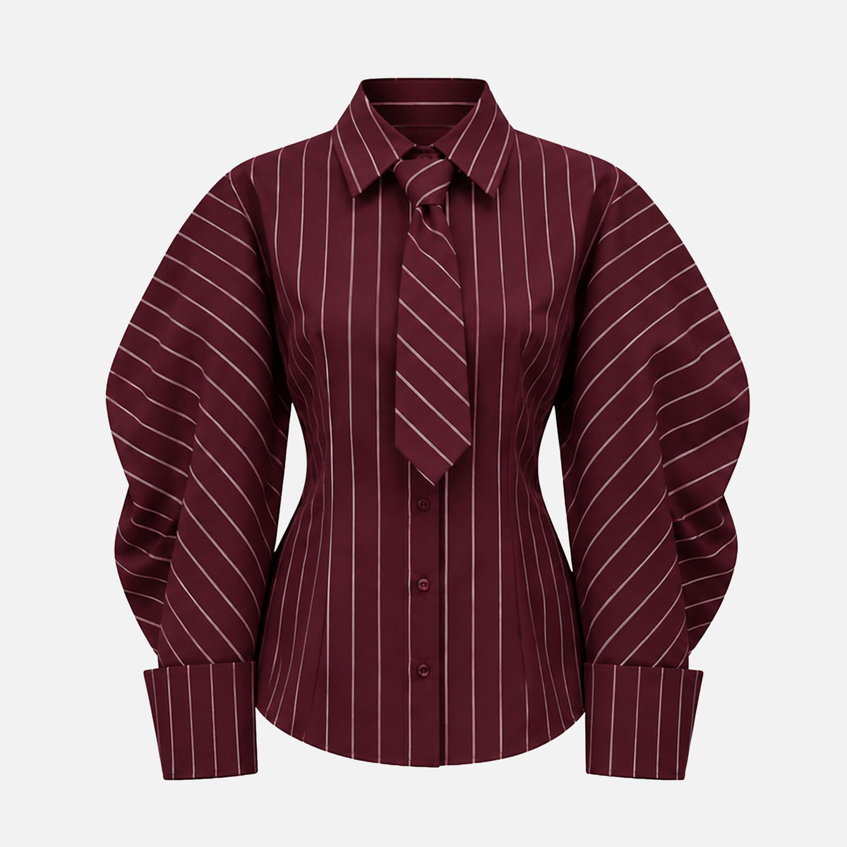 STRUCTURED COTTON SHIRT WITH A TIE