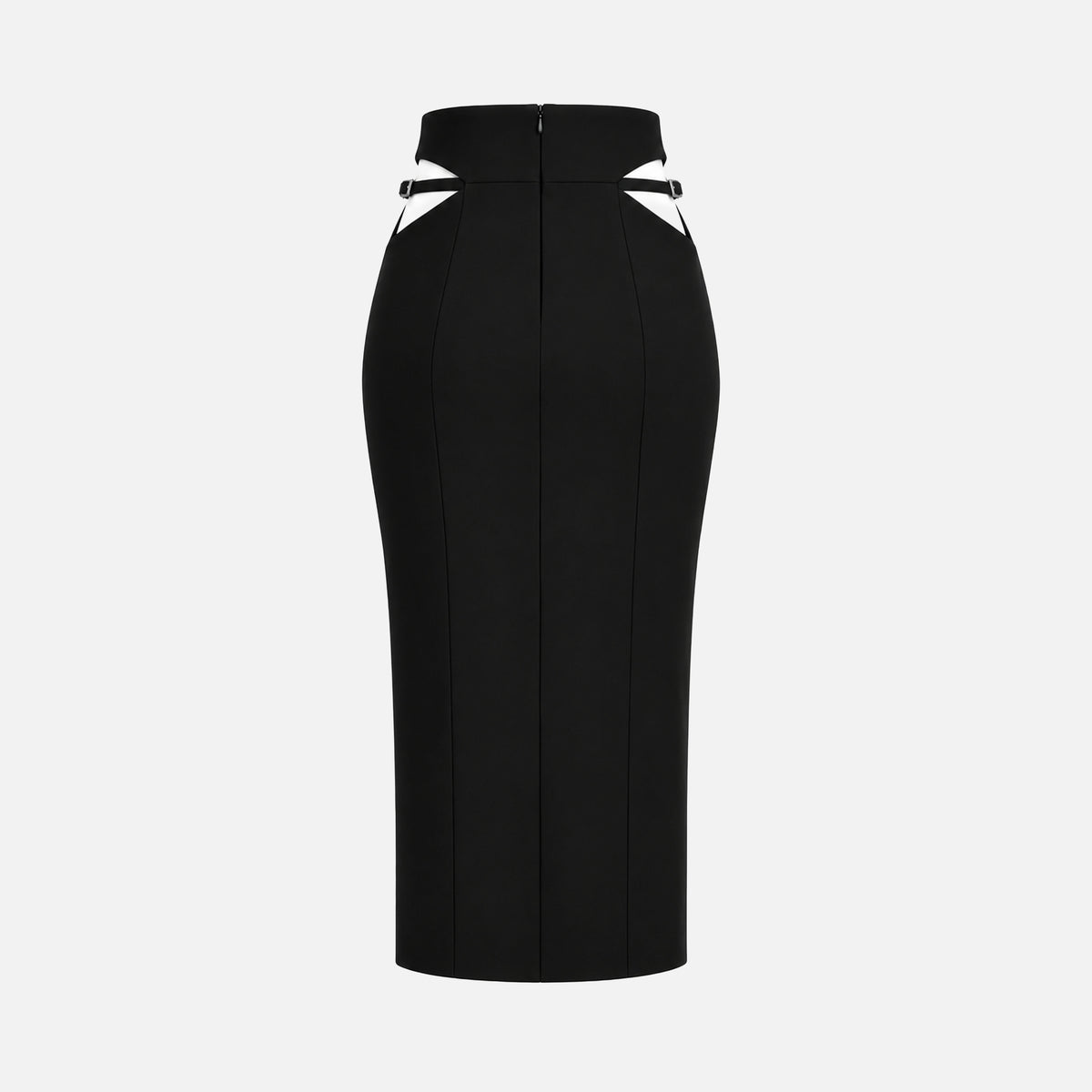 SILK MIDI SKIRT