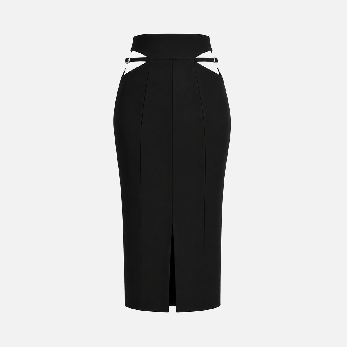 SILK MIDI SKIRT