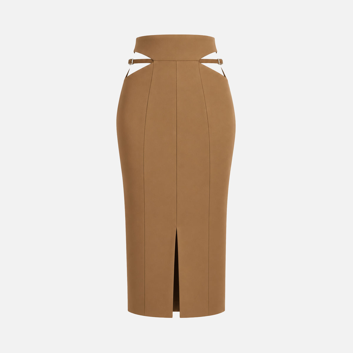 SILK MIDI SKIRT