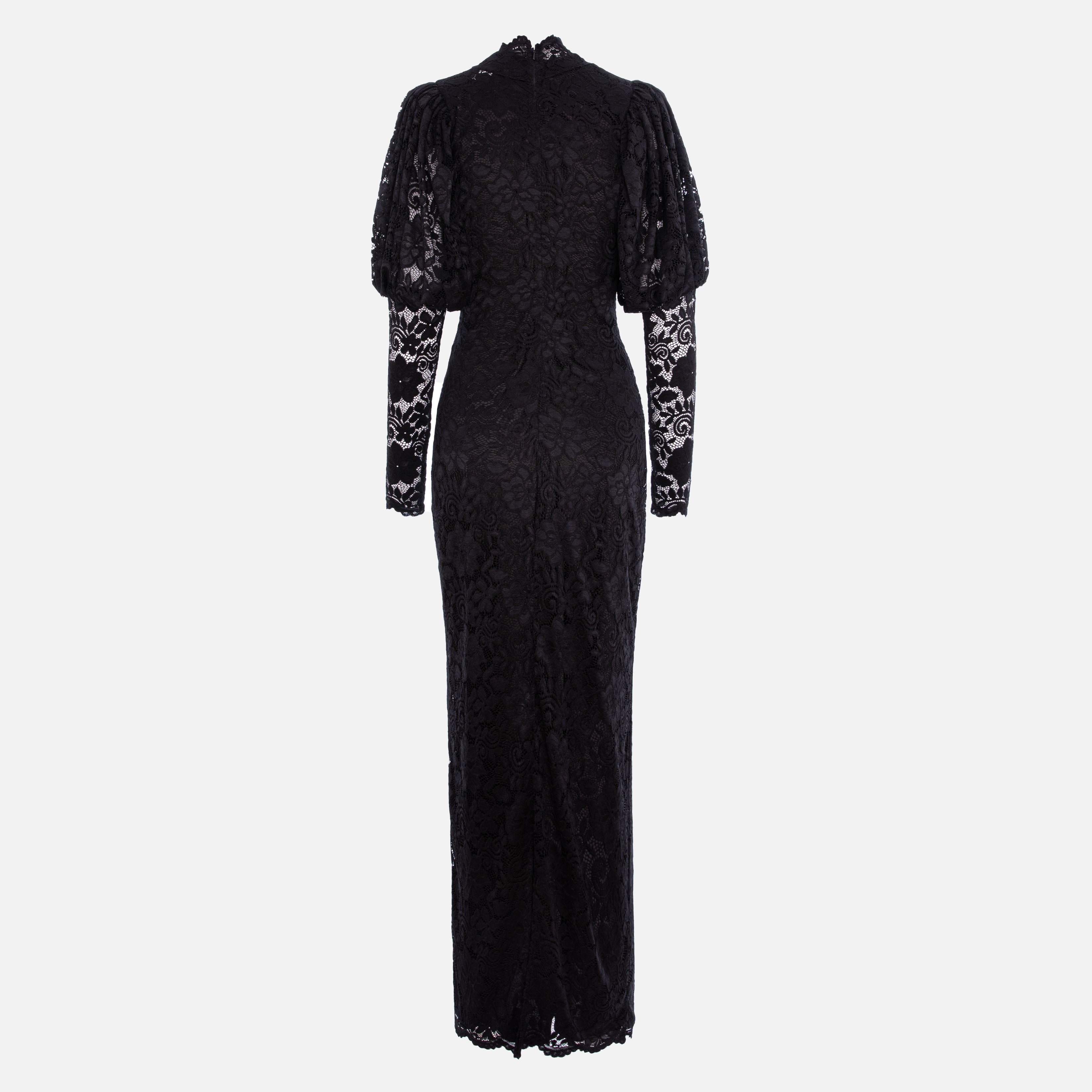 BLACK LACE LONG DRESS