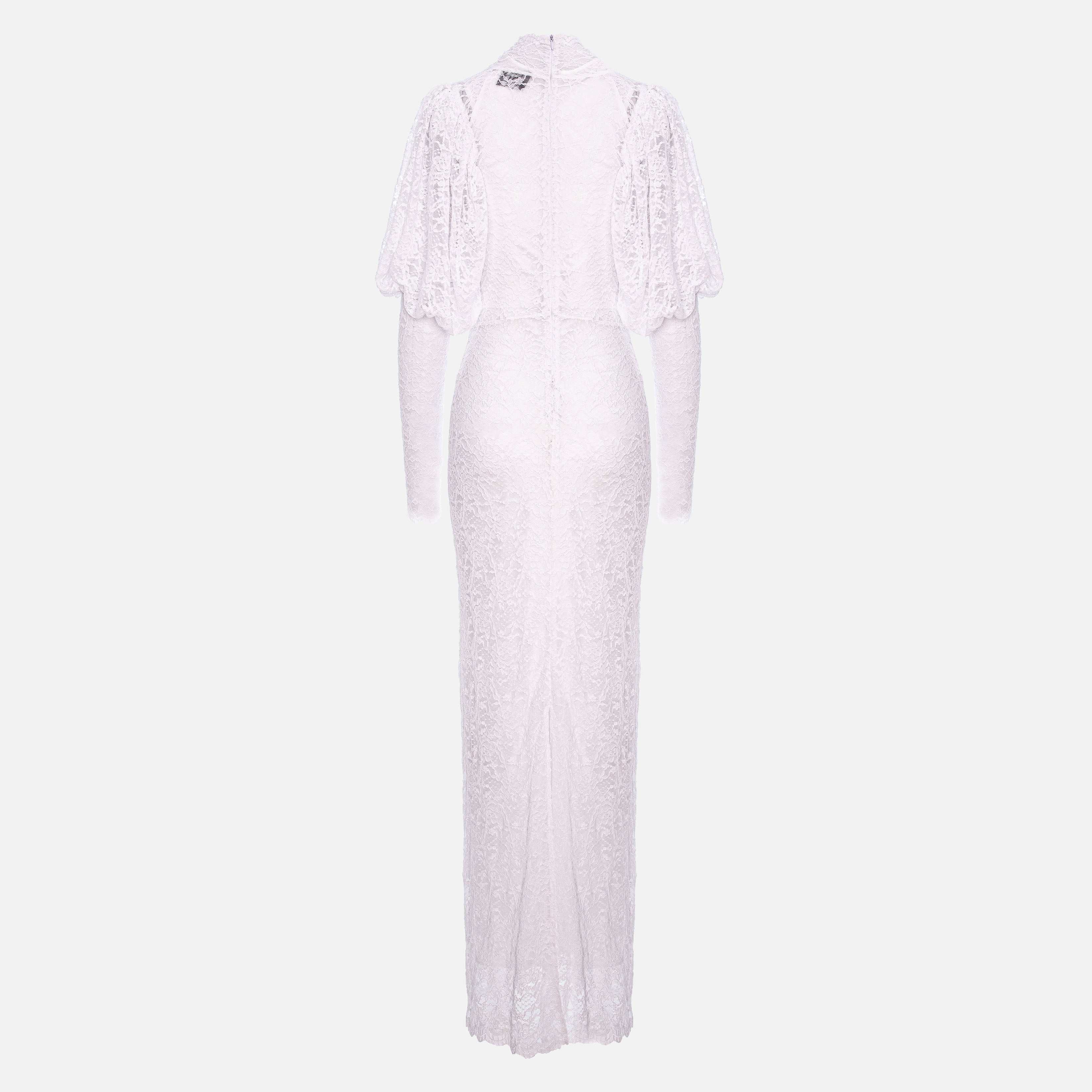 WHITE LACE LONG DRESS