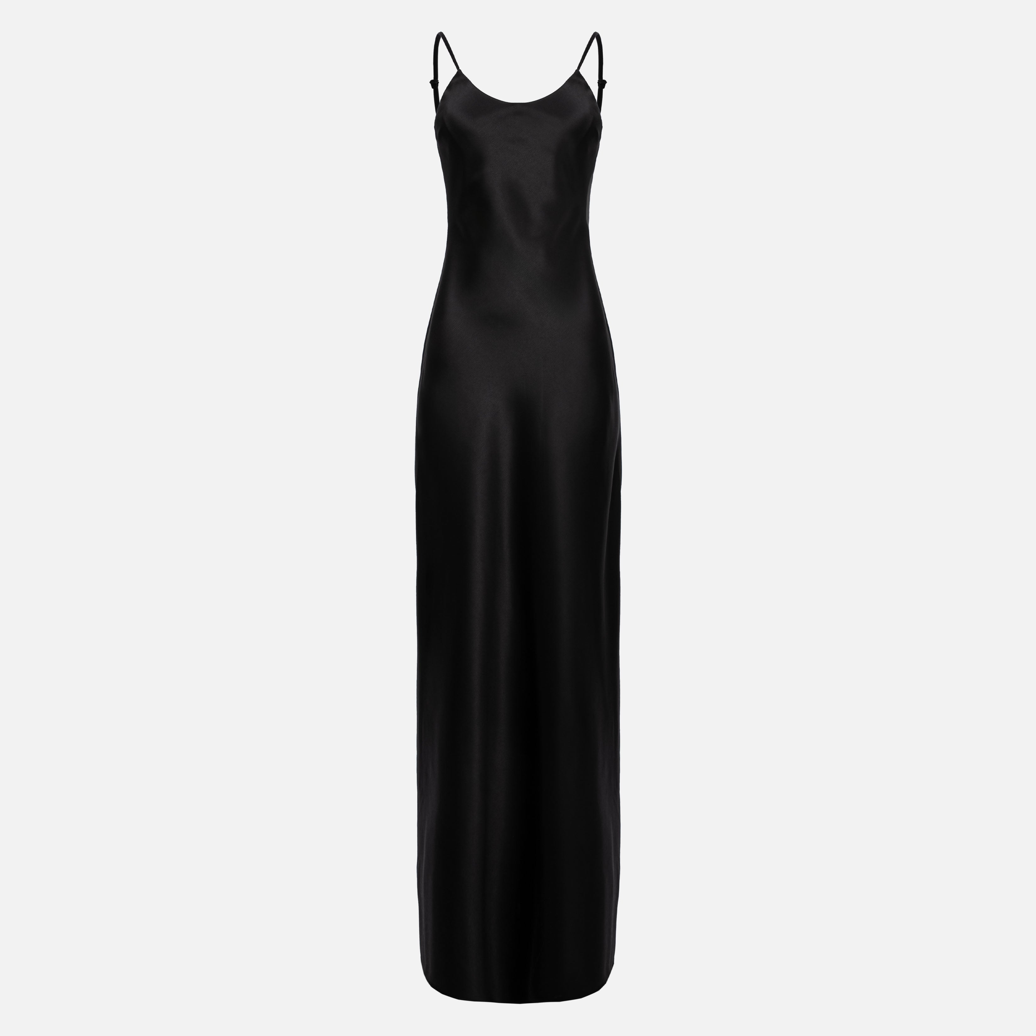 BLACK SILK LONG DRESS