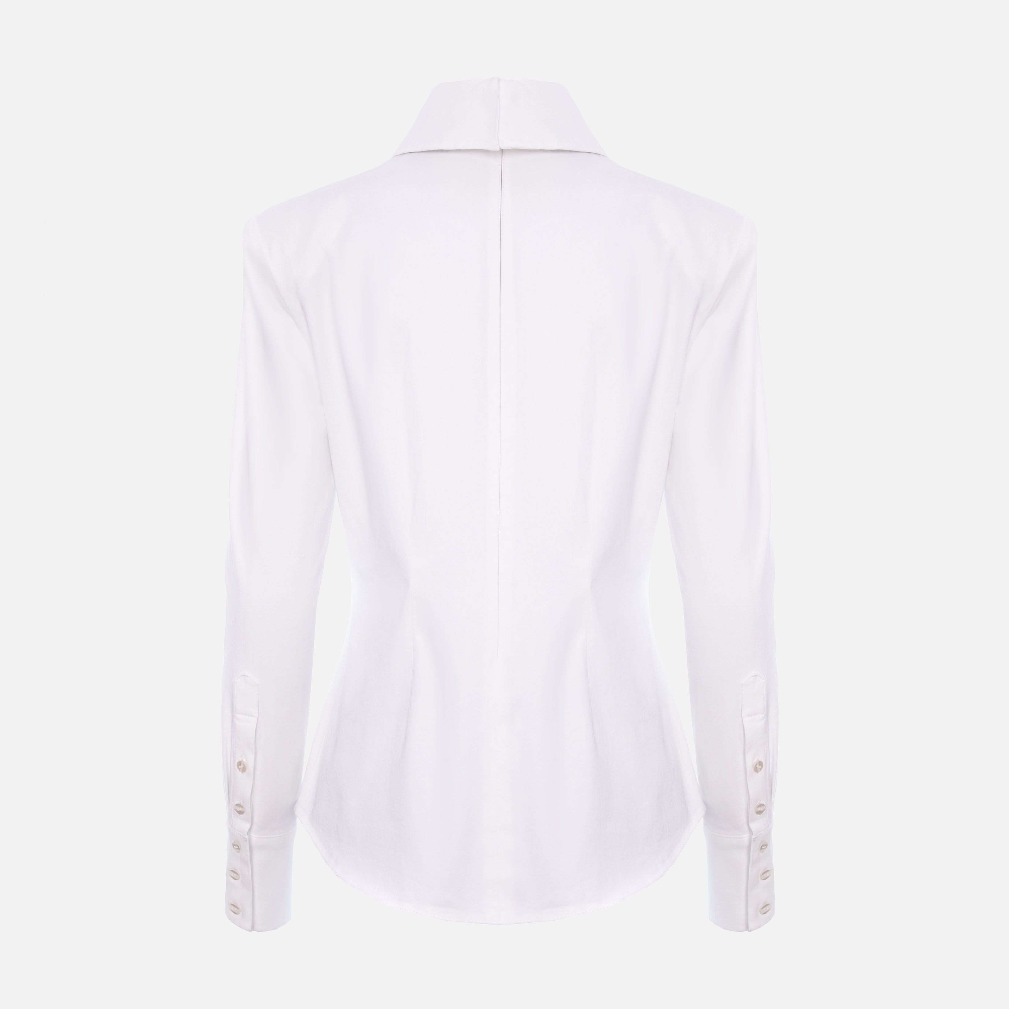 CLEAR WHITE KNOTTED POPLIN SHIRT