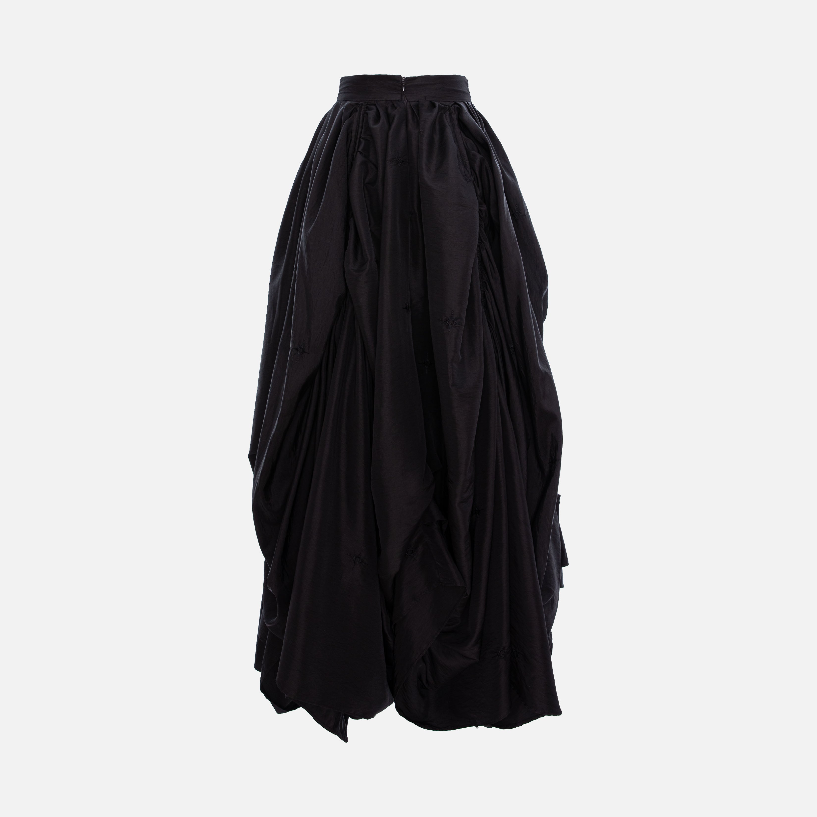 ASSYMETRICAL TAFFETA LONG SKIRT