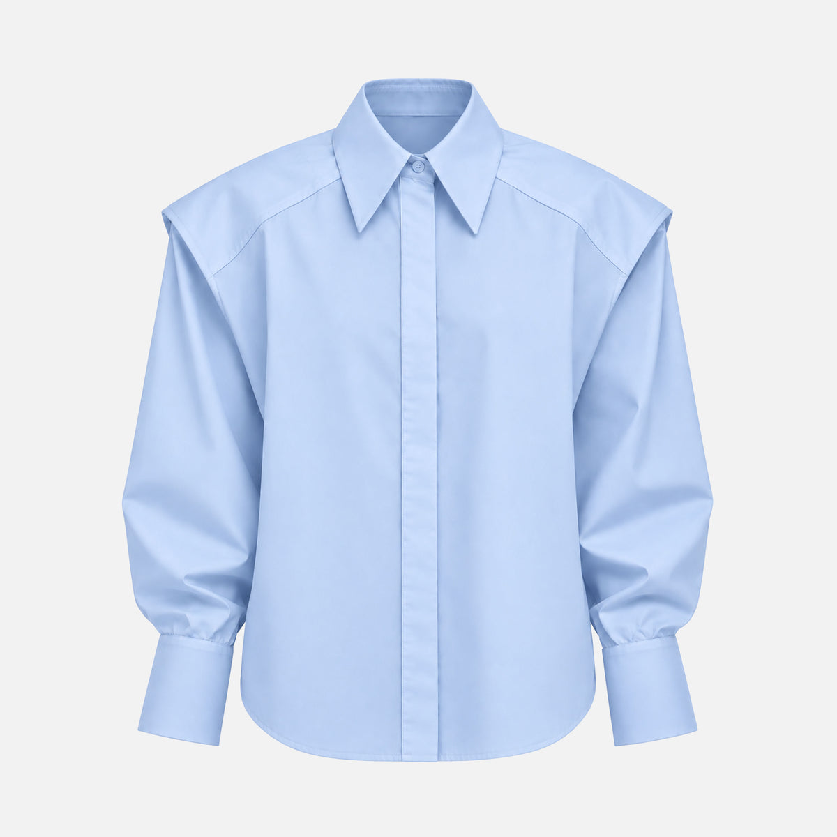PREMIUM POPLIN SHIRT WITH OVERSIZED SHOULDERS