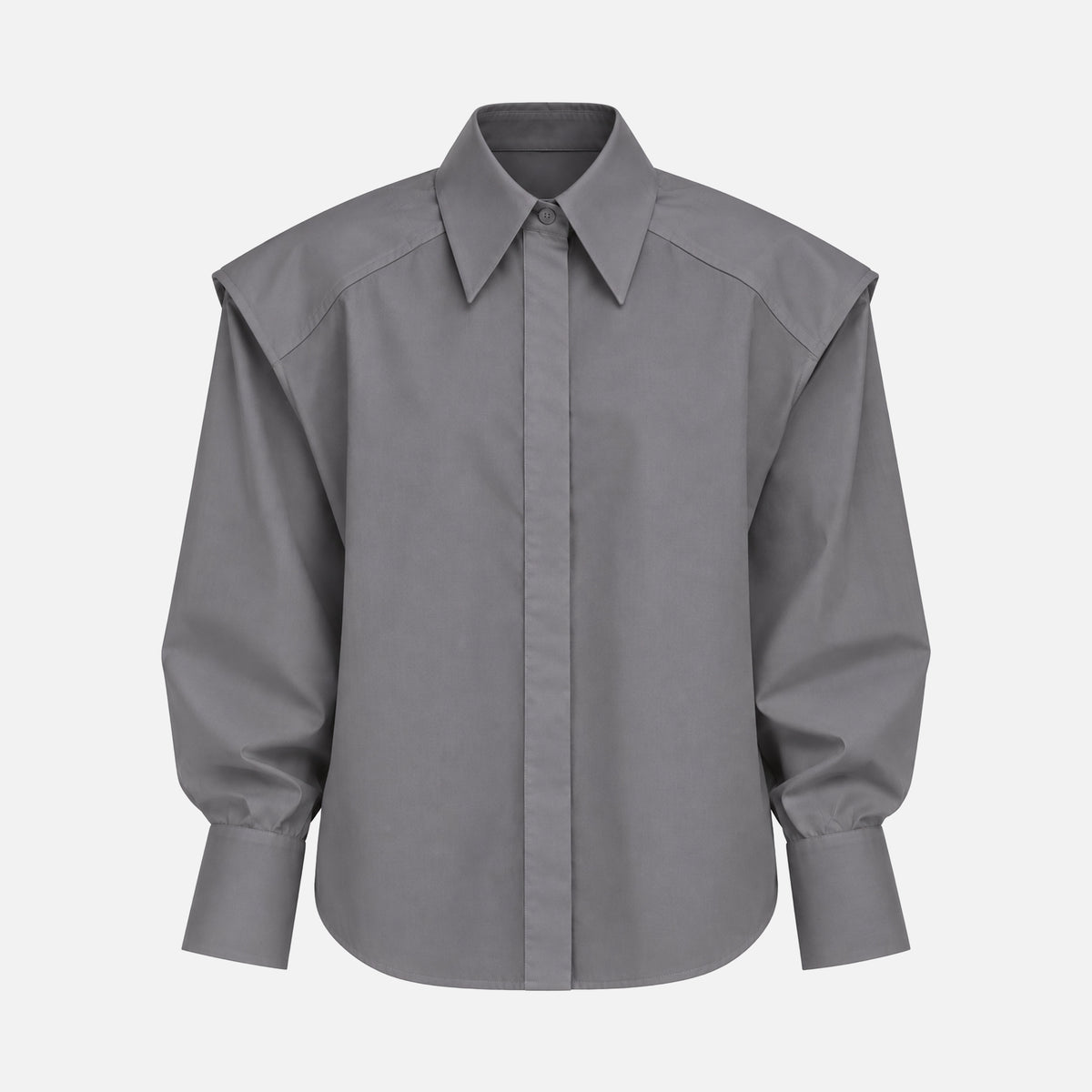 PREMIUM POPLIN SHIRT WITH OVERSIZED SHOULDERS