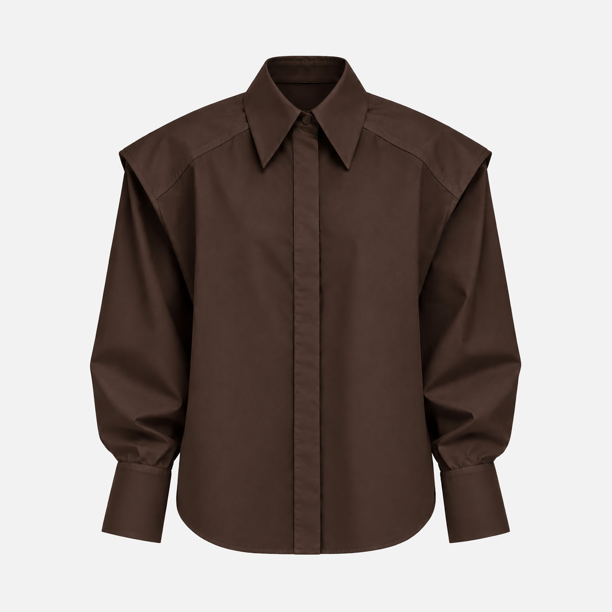 PREMIUM POPLIN SHIRT WITH OVERSIZED SHOULDERS