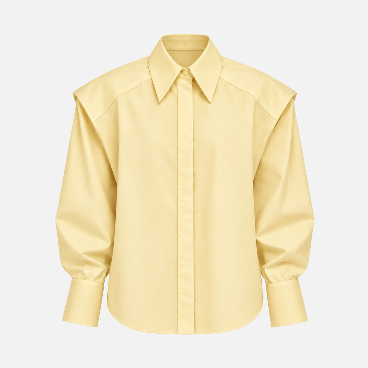 PREMIUM POPLIN SHIRT WITH OVERSIZED SHOULDERS