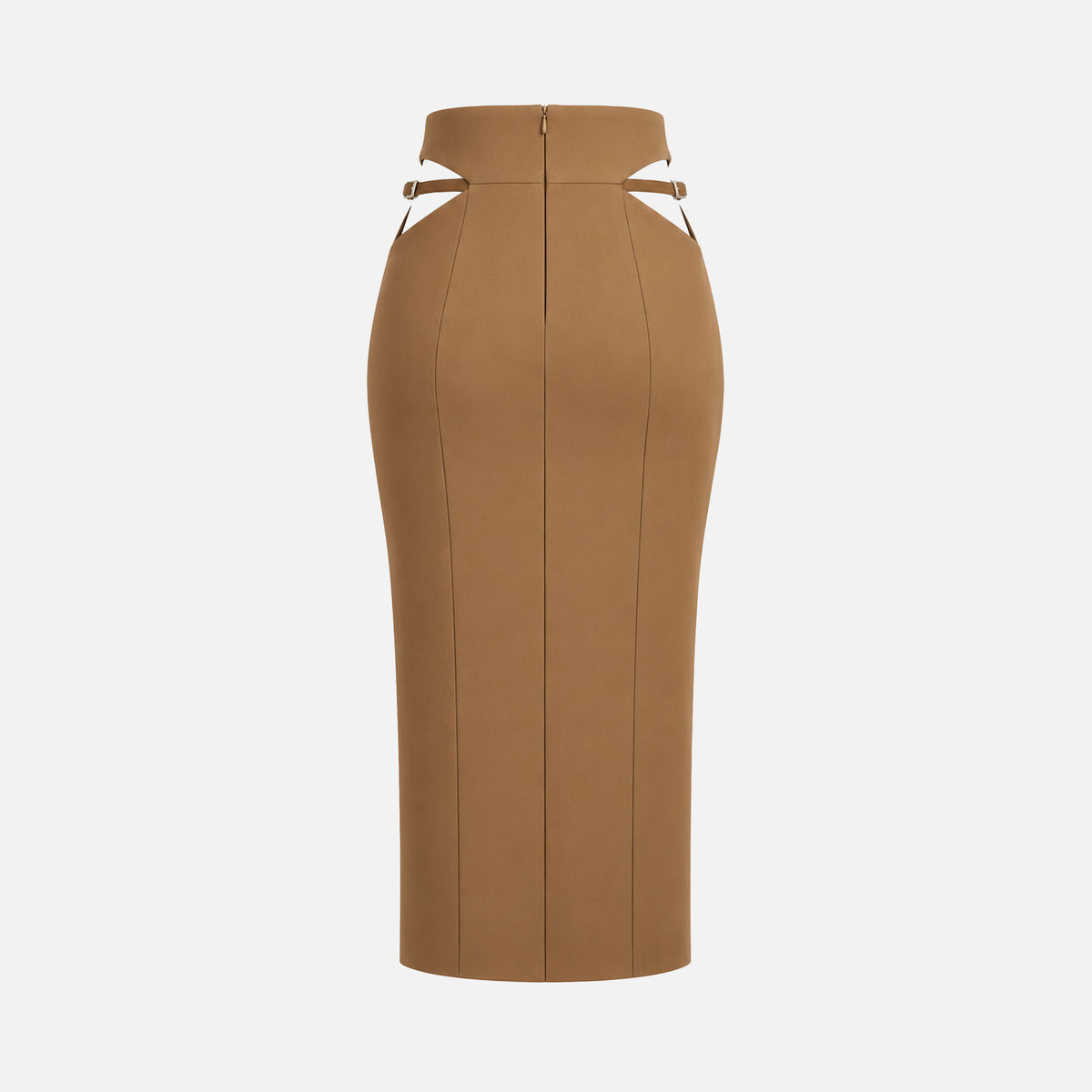 SILK MIDI SKIRT